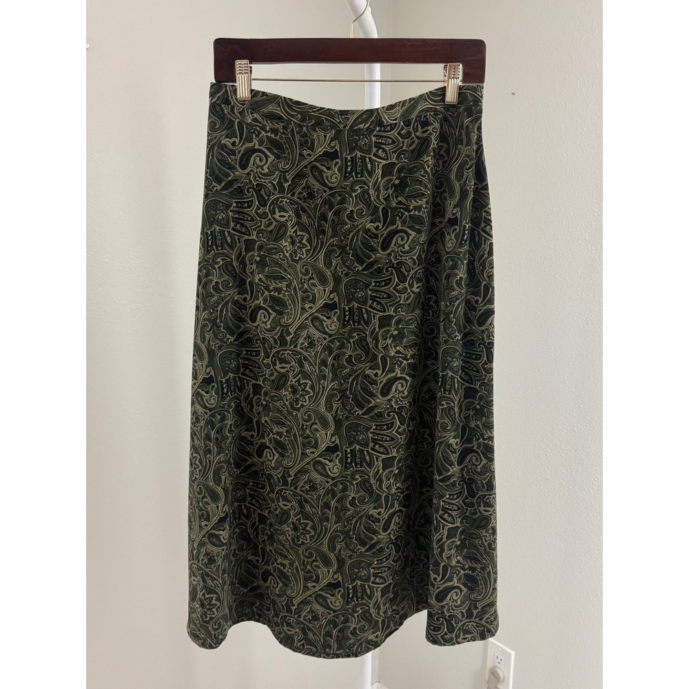 Dark Academia Paisley Midi Skirt Old Money Equestrian Size 10